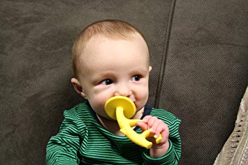 Dancing Elephant Soft Silicone Baby Teething Toy &Toothbrush/Gum Massager for teething pain relief,soft and durable. For baby teeth eruption period, 3M+. With a teether/pacifier clip.